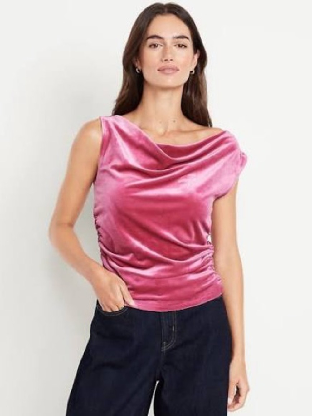 NWOT Old Navy - S - Velvet Ruched Top